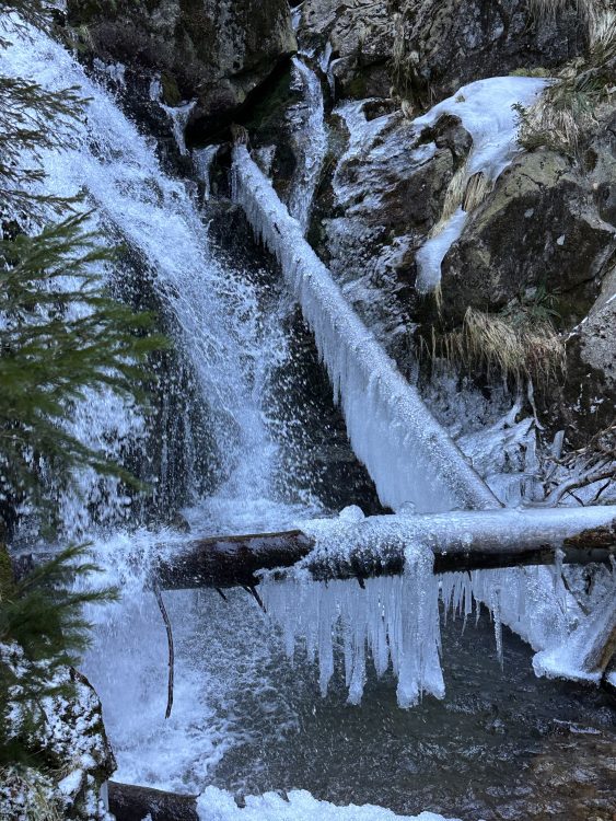 Riesloch-Wasserfall winter